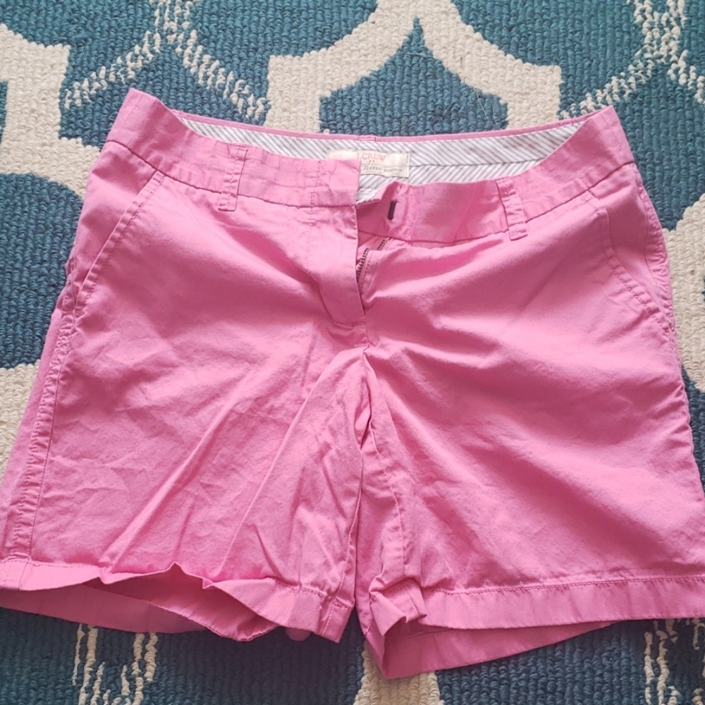 J. CREW pink chino shorts size 4